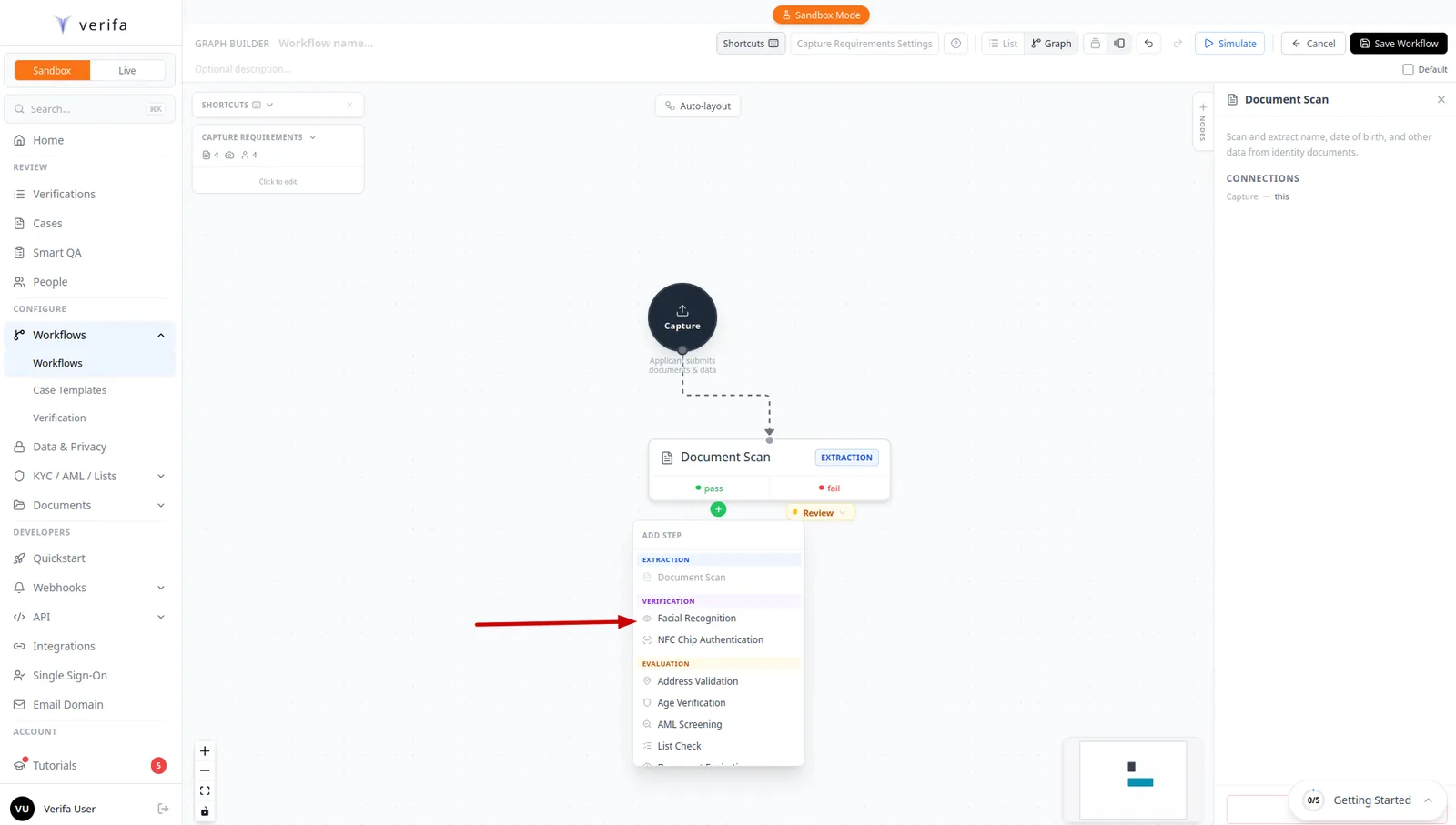 Add Facial Recognition from the pass output